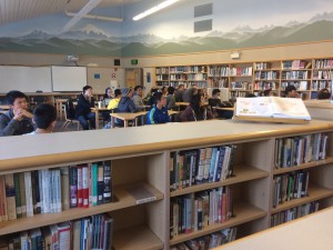 Introduction and opening ceremony in the library.